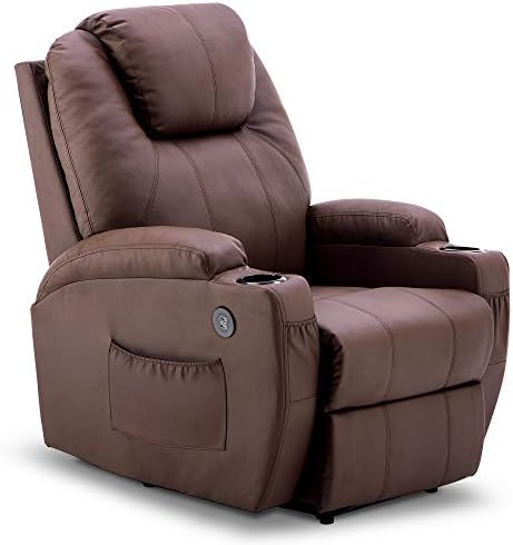 Stolica za ljuljanje Mcombo grijani i masažom, Extra oslonac za noge, Električna Stolica sa sklopivim naslonom