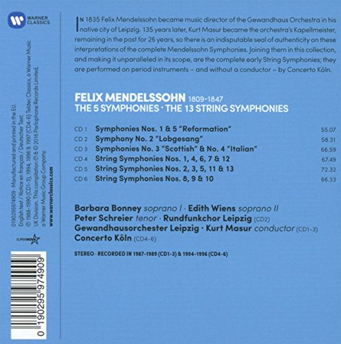 Mendelson: Simfonija Puna, Puna Gudačkih Simfonije