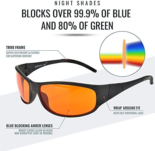 Plave Bloker Žuto Naočale za spavanje na Snazi na 99,9 posto - Nošenje noću - Posebne Naočale s orange boja