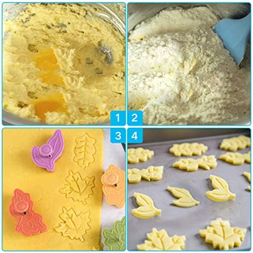 4kom List Klipno Rezač Javorov List Rezač Za Cookie Cutter za Pečenje Kore Torte za Dan Zahvalnosti