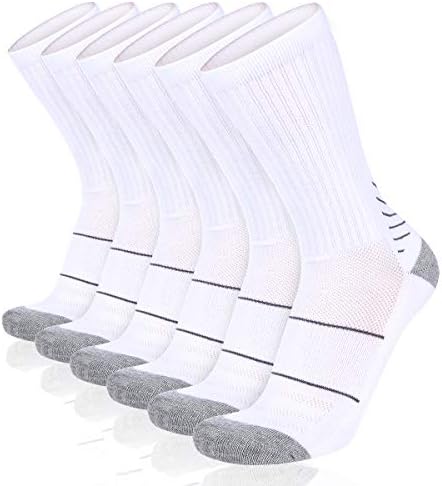 COOVAN Gospodo 6P-Pack Premium Sportske čarape za posade Gospodo debeli jastuci Svakodnevne Radne čarape s влагоотводом