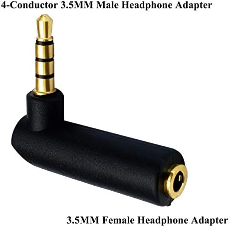 AAOTOKK 3,5 mm Audio Converter za slušalice 90 Stupnjeva Pod pravim kutom 4 Pol 3,5 mm (1/8 inča) Između muškaraca