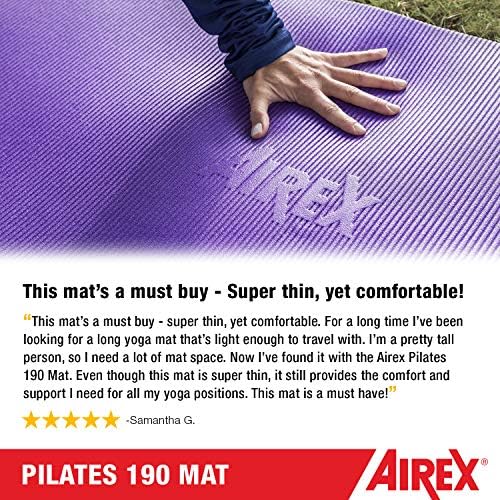 Mat pilates AIREX Pilates 190 za Pilates za vježbanje Joge, fizikalne terapije, Rehabilitacije, Vježbe za ravnotežu