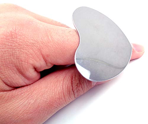 Mini-Paleta za Šminkanje YOFAN U obliku Srca, Od Nehrđajućeg Čelika Ploče za miješanje kozmetike za nokte