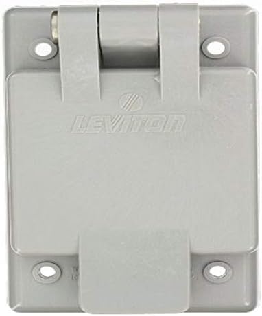 Leviton 15378-CWP 20 Ampera, 125 Volti, Prednja Utičnica, Izravno blade, Industrijska sorta, Uzemljenje, Siva