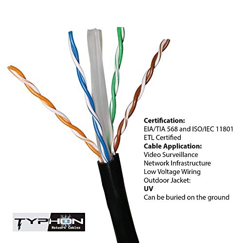 Vanjski mrežni kabel Typhon Cat6 s izravnom захоронением Od cjelovitog Čistog bakra UTP 23AWG Otporan na UV