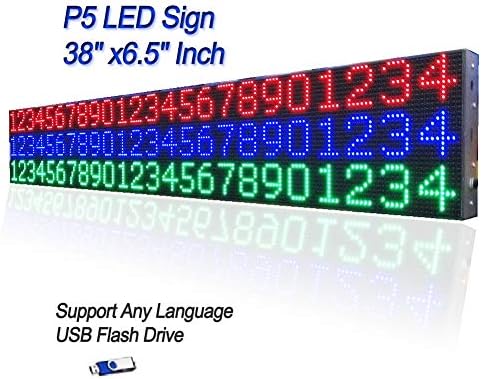 38 x 6,5 Wi-Fi P5 Unutarnji full color LED Znak RGB LED Zaslon Programabilni Прокрутящий Prikaz oglasnoj ploči