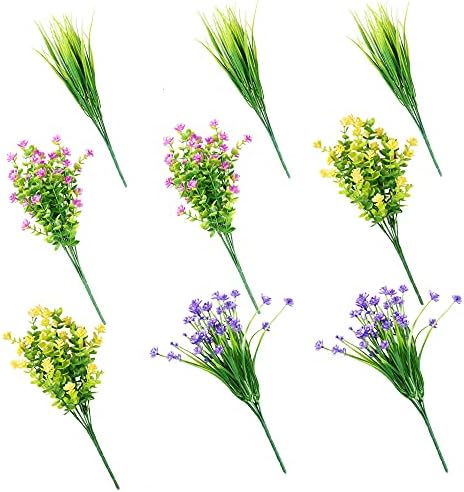 YOSICHY 9 kom. Umjetno cvijeće Na otvorenom otporna na uv zračenje Grmlje Biljke za vješanje plantaže Home Svadbena