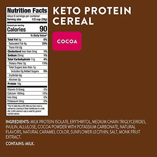 Keto - Pahuljice s ugljikohidratima i niskim sadržajem ugljikohidrata-Protein obrok za doručak, Bez šećera,