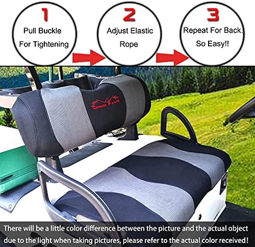 YouLeGo - Set presvlaka za sjedala Golf-kara za klub automobila, EZGO, Yamaha i stražnjih preklop sjedala. Prozračna