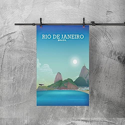Rio de janeiru, Brazil i Starinski Urbani krajolik Plakat za putovanja Platnu Art slikarstvo Dekor Zidne plakate