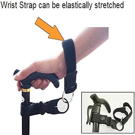 Podesive elastične naramenice na zapešćima i Držač štapa za hodanje bez ruke Više ne ispuštajte lovački - Pričvrstite
