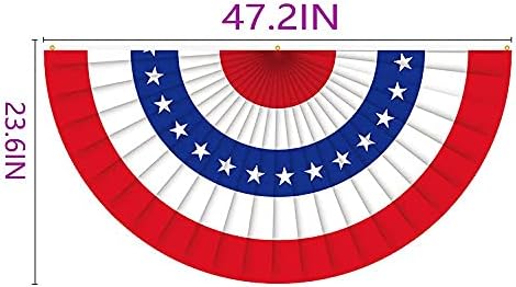 SAD Плиссированный Zastava Fan (komplet od 2 komada) , 2х4 Ft Američke zastave, Patriotske Zastavu Sjedinjenih