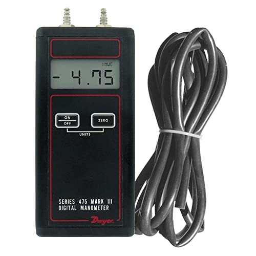 Digitalni tlakomjer Dwyer 475-3-FM + Cijev. Brze, Točne Pozitivne, Negativne Indikacije Diferencijalnog Tlaka.