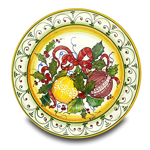 Talijanske keramičke posude za božićne kuglice - 11 1/2 Jelo ručno oslikane za kuhinje - Made in ITALY Toskana