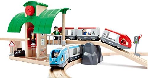 BRIO World - 33512 Set prekidača za putovanja | Igračka vlak od 42 komada sa opremom i drvenim stazama za djecu