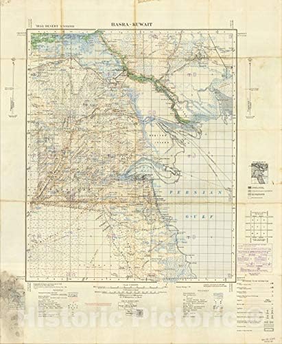 Povijesna karta : Басра-Kuvajt (Ministarstvo zrakoplovstva, ožujak 1948), 0, Geografski odsjek, ministarstvo