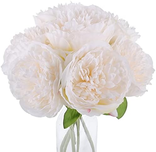 Pusuny 7 kom. Peonies Umjetno Cvijeće Glave sa Stabljikama , Lažni Žlice Svile Božur u Centru za Vjenčanja,