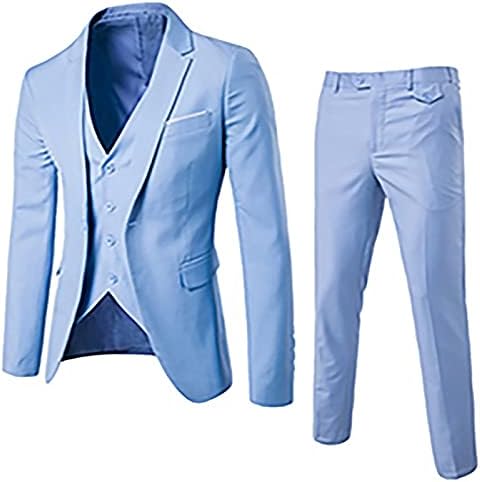 Muška odijela 3 kom. Blazer Haljina Poslovne Smoking Tanki kaput na jedan preklopni Jakna i hlače Kit za Svadbene zurke