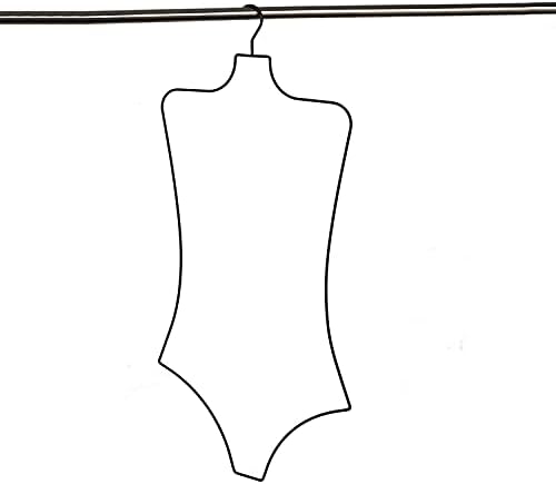 Vješalice za prikaz u obliku Tijela od Žice (Crna) 10 Komada Metalne vješalice za kupaćih kostima za Bikini