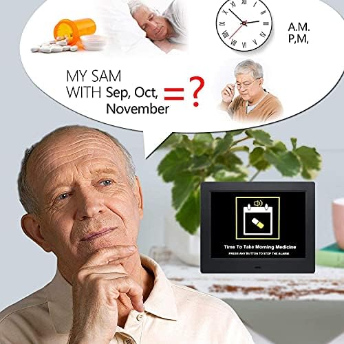 SSA 8 Inčni Alarm za Demencije Sat za osobe s Alzheimerovom bolešću s 3 sučelja 8 Opcije alarma Popodnevnim