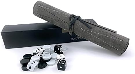 Putni set za igru backgammon od свернутой kože,Torbica za desktop igre Pureplay Premium veličine za Odrasle