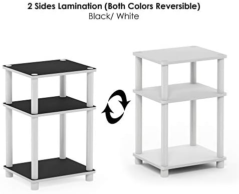 FURINNO Svega 3-Kata Bočni stol, 1 pakiranje, bijela/Bijela,11087WH(EX)/WH