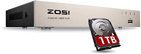 ZOSI 1AR-08RN10 Full HD 8-kanalni dvr, PoE za video nadzor sa ugrađenim tvrdim diskom kapaciteta 1 TB, mrežni