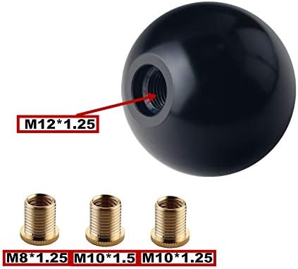 DEWHEL Crna/Crvena Inlay Ručka Ručnog Mjenjača Kratak Mjenjač 6 Brzina M10x1.5 M10x1.25 M8x1.25 M12x1.25