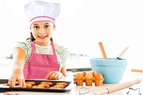 Famoby 22 kom Dječji set za kuhanje i pečenje - Uključuje Pregača za djevojčice,Šešir kuhar,mitt nakon za pećnicu