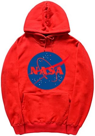 Majica s Kapuljačom i Ispis Logotipa NASA CORIRESHA Fashion Džep(Manje Standardne Veličine)