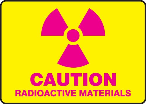Plastični znak sigurnosti Accuform MR. 503VP,Lagano, Radioaktivni materijali sa grafičkim prikazom, 7 Dužina