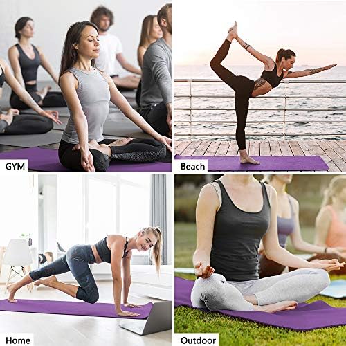 Yoga mat EVERYMILE za žene, Ekološki Prostirci za vježbanje u fitness s non-slip teksturom površine, 1/4-inčni