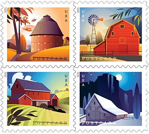 Амбарная razglednica Zauvijek Poštanske marke List od 20 Poštanskih maraka SAD Prvi razred Američka povijest