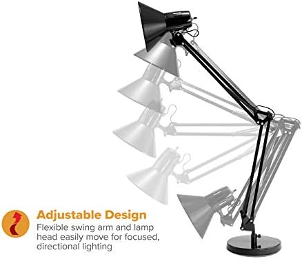 Lampe za Bostitch Office VLF100D s okretanjem ručice, Metalna, 36 cm, s regulacijom nekoliko zglobova, Uključuje