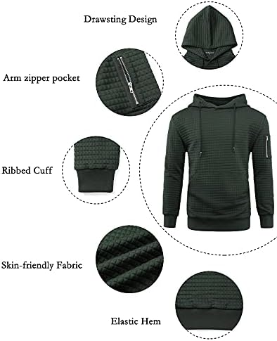 Gospodo kariranih žakard puloveri veste dugi rukav na tenis rukomet, majica s kapuljačom za teretane, Sportski