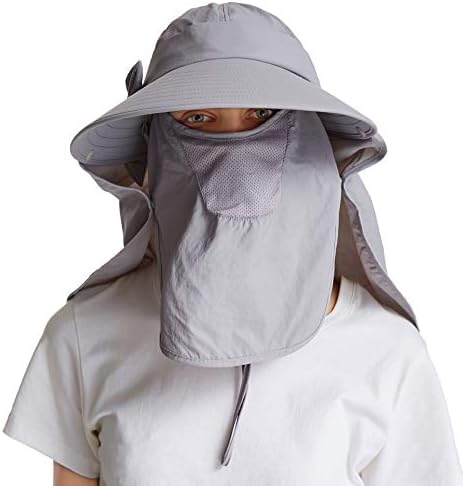 icolor Ženska солнцезащитная kapu s perajama, kape UPF+50, odvojiva maska za lice, vizir sa ventilom na vrat,