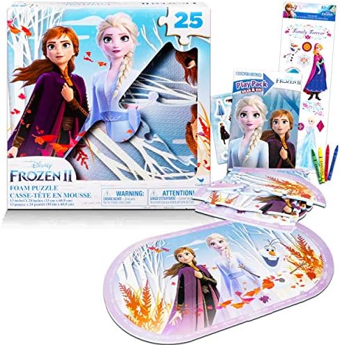 Set zagonetki Disney Frozen 2 - Zagonetka od pjene od 25 dijelova sa bonus smrznute igra pakiranjem i naljepnicama (Zagonetke Disney)