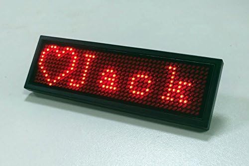 Crvena led именная tag, Punjiva led ekran posjetnice 44x11 piksela s digitalnim zaslonom, USB-programiranje