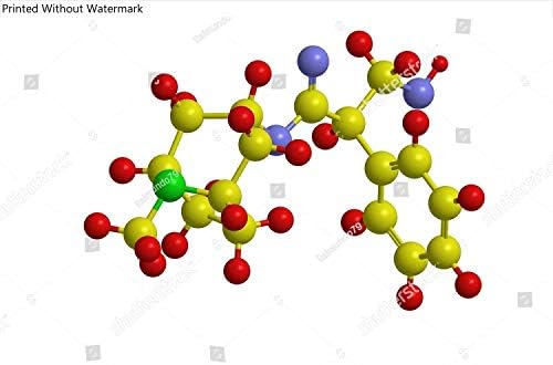Plakat KwikMedia Reprodukcija molekularne strukture atropin, Prirodnog алкалоида, 3D renderiranje