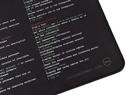 Podloga za miša Linux Commands 400x300 mm sa crnim rubom