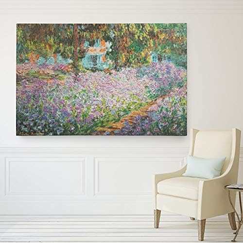 ЗЕНДА Claude Monet Tocno Slika Monet Vodeni Ljiljan Slike Giclee Gravure na platnu Irisi u Vrtu Zid Umjetnost