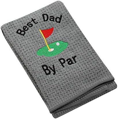 JXGZSO Tata Ručnik Za Golf Vezeni Ručnik Za Golf Poklon Za Golf Dar Ocu Vezeni Ručnik za golf s Kopčom