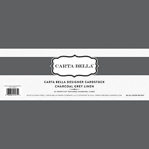 Carta Bella Paper Company CBDC601 Karton od lana crna-siva boja, 80 funti