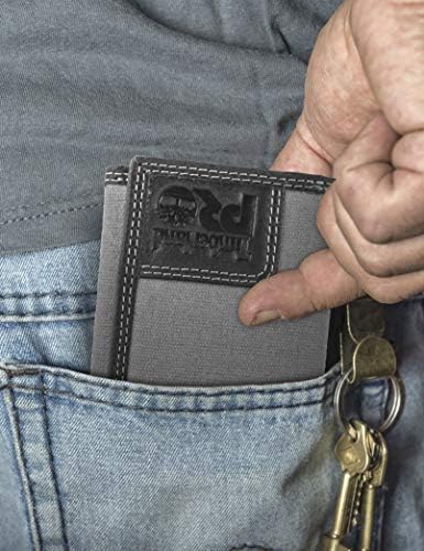 Muški novčanik Timberland PRO холщовой kože RFID s tri nabora i džepovima na munje