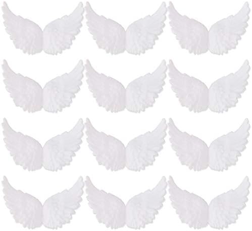 Plastične Krila anđela za obrt, Bijela 12 kom 80 mm