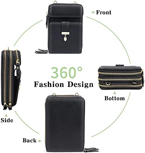 Novčanik za torbe preko ramena za žene sa blokadom RFID i dovoljno za većinu pametnih telefona