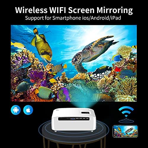 5G WiFi Bluetooth 4k Projektor ,Mini projektor 9800 suite 1080P zaslon 480 inča, Podršku za ispravak iskrivljenja