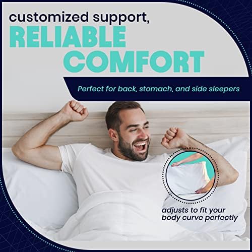 Jastuk od memorijske pjene s memorijom EnerPlex za spavanje - Set od 2 podesive rashladnih jastuka King-Size