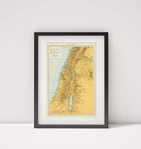 1881 Karta Izraela|Паластина|Bliski Istok|Naziv: Паластина. (Richard Андри. Herausgegeben von der Ge